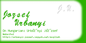 jozsef urbanyi business card